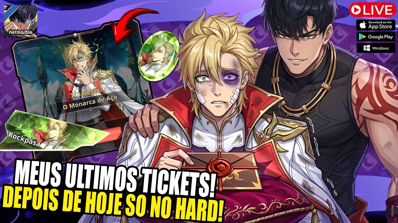 SOLO LEVELING ARISE - MEUS ULTIMOS TICKETS PARA OFICINA MODO NORMAL! AMANHÃ TEM VIDEO DA COMP FULL!