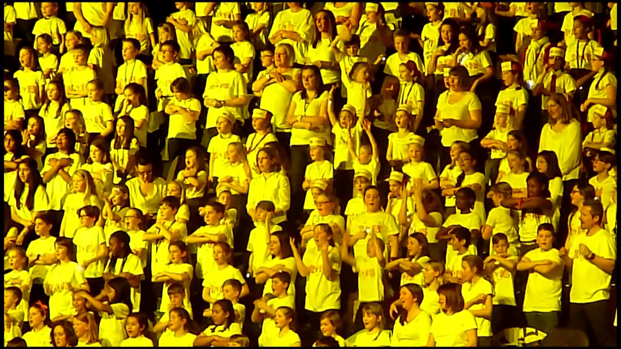 The Young Voices Choir at The London O2.  Friday 30th Jan 2015. Largest choir in the world.