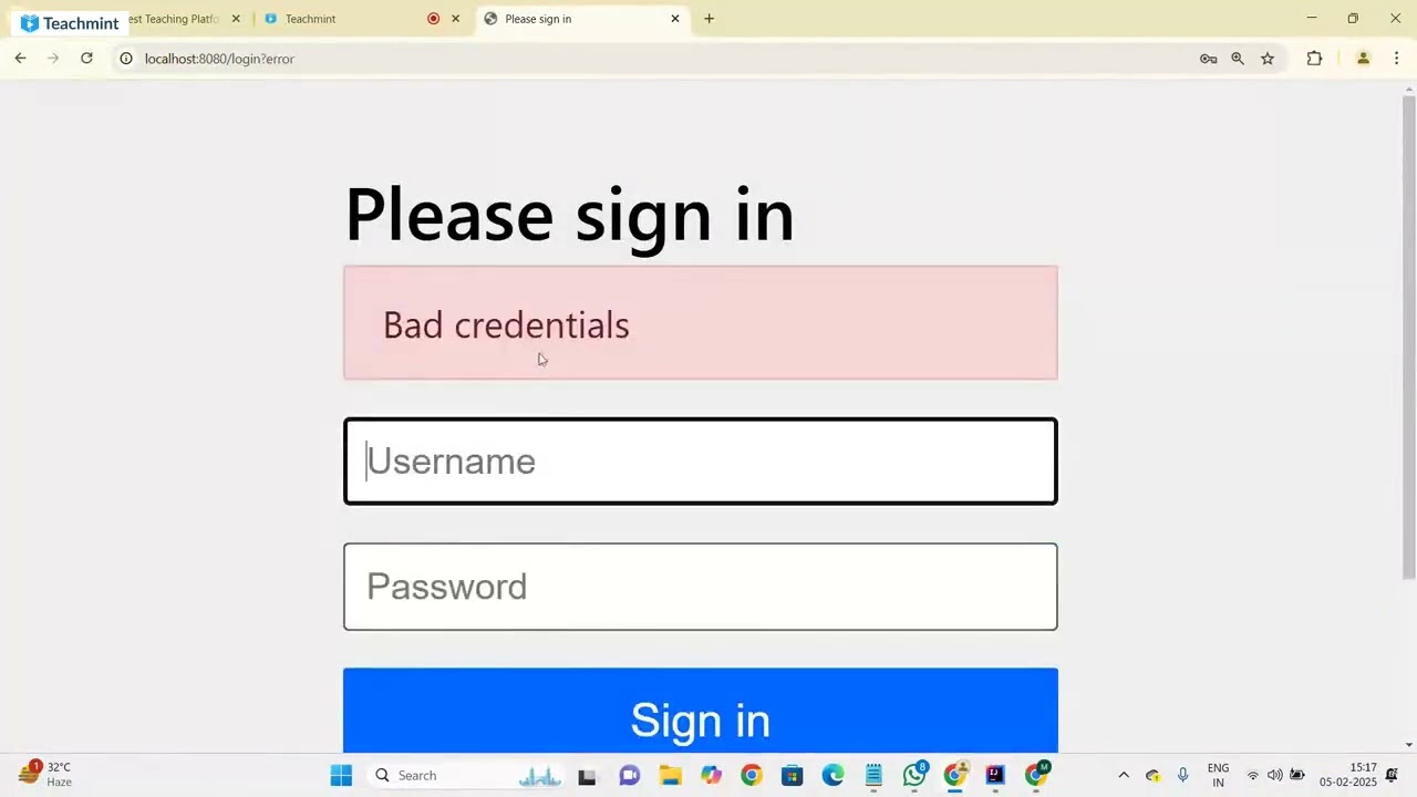 DAY 33 SPRING SECURITY USER ACCOUNTS STORED IN DATABASE