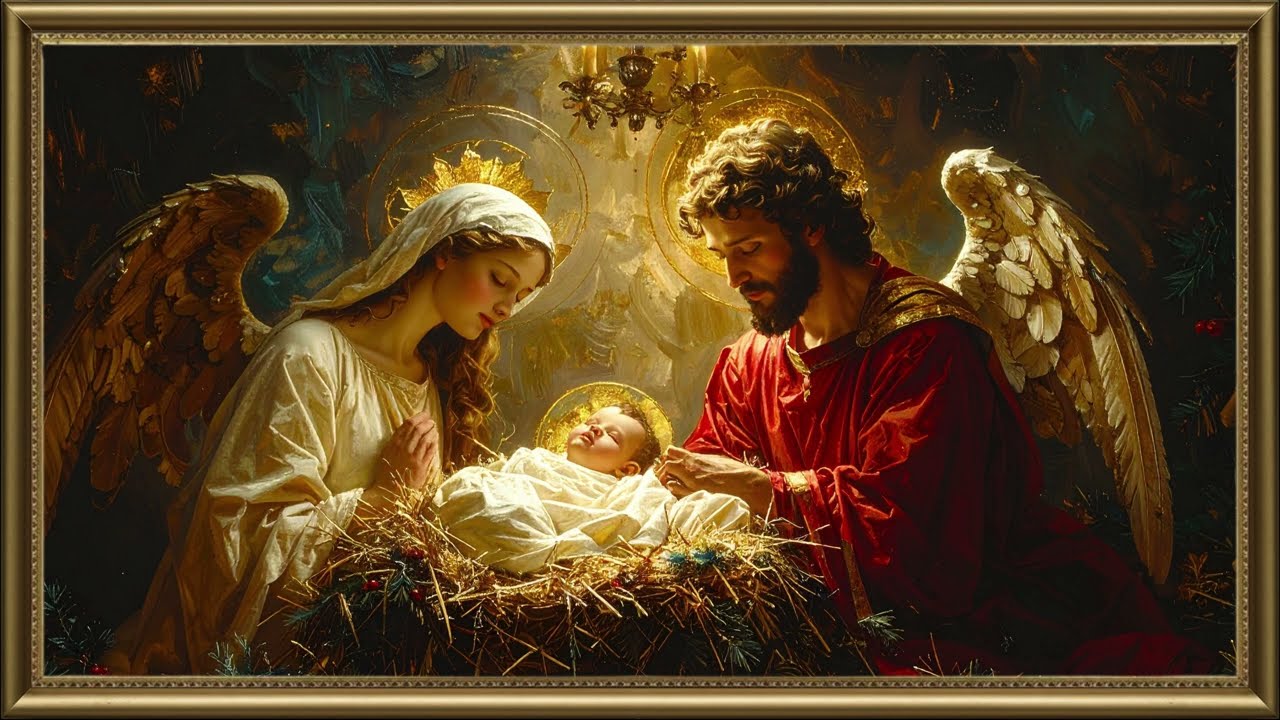 Christmas Nativity Scene Oil Painting | Holy Family Frame TV Art Screensaver | 2 Hrs