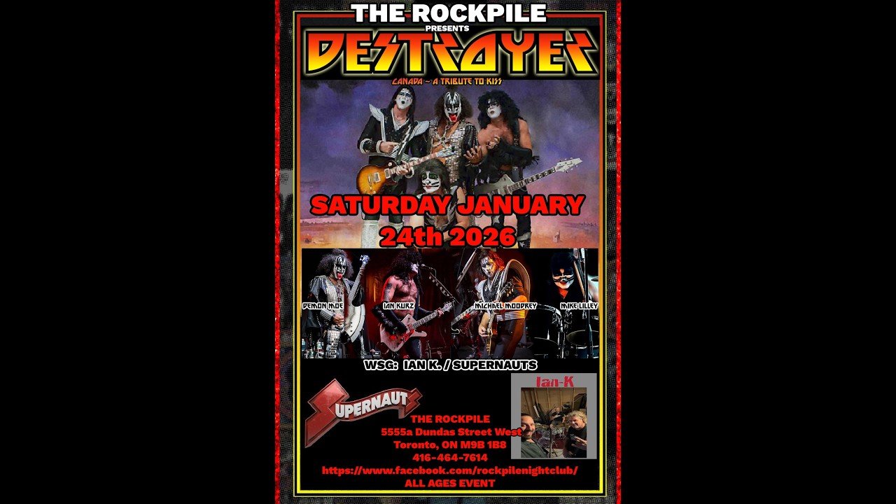 DESTROYER Canada live Jan 24, 2026 Clip 5 (Track list in description)