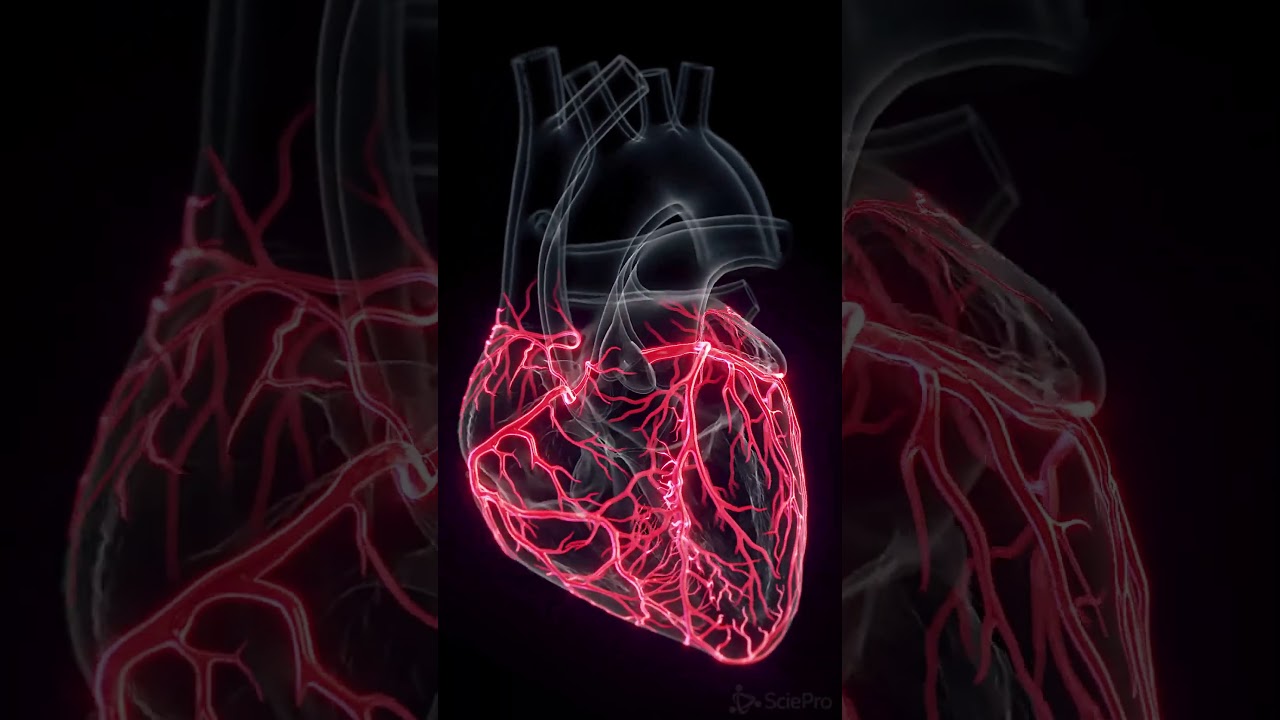 Coronary blood vessels of your heart  #anatomy #meded #3d