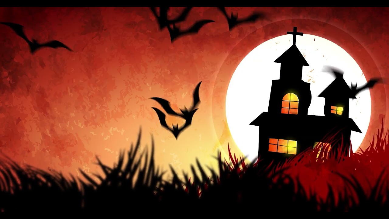 4K Halloween Background Animation loop | No Copyright Video | No Copyright Stock Video