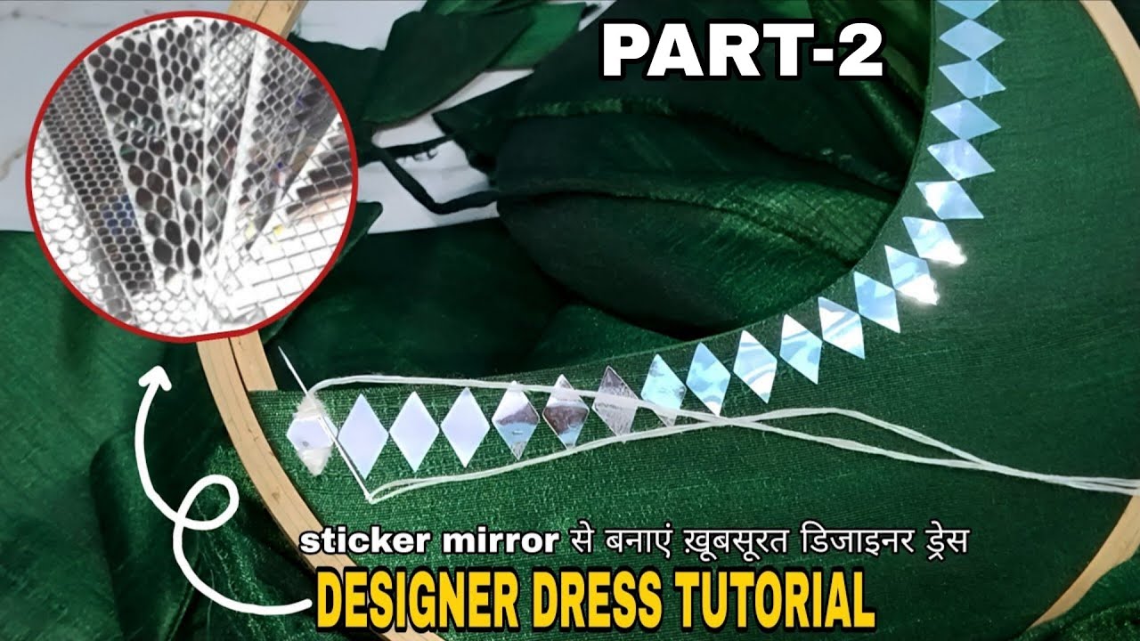 MOST Trending🥀Mirror Sheet से बनाएं डिजाइनर ड्रेस✨Mirror Work Outfit 💫 Designing❤ Mirror work suit
