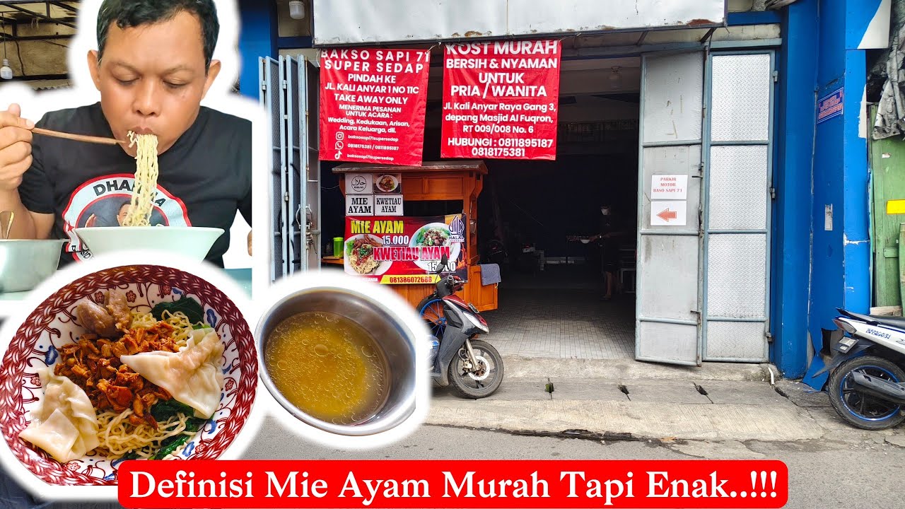 Mie Ayam Afung Krendang Barat Tambora Jakarta Barat:Joss Gandos Mantap Poll Rasanya‼️