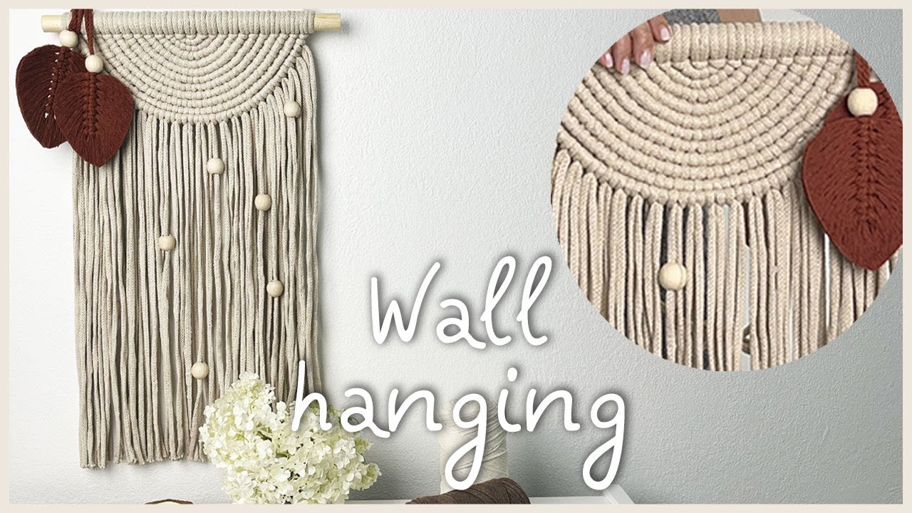 DIY* TUTORIAL * EASY MACRAME WALL HANGING FOR BEGINNERS * home decor