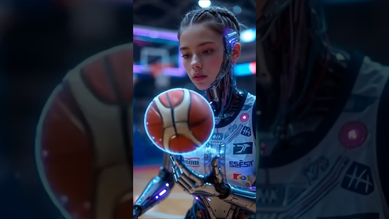 Cyborg Basketball Girl 🏀 — Future Sports Champion 