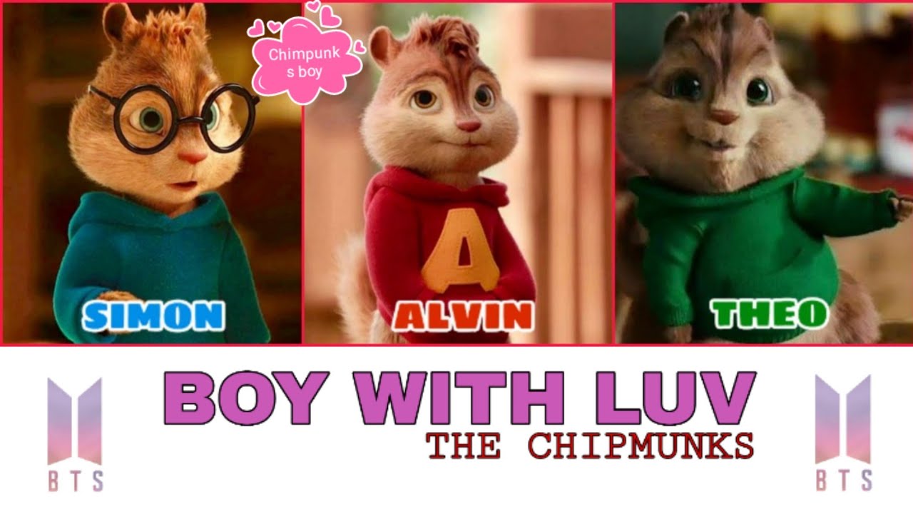THE CHIPMUNKS - Boy With Luv | Official lyric colorded✓