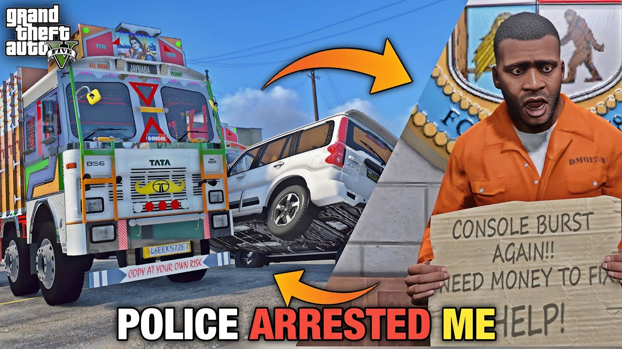 Scorpio Ne Fasa Diya😭😱 Police Ke Chakkar Me Popat Hogaya 😡  ( GTA 5 Mods )