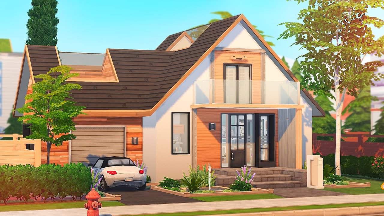 SCANDINAVIAN COUPLE'S HOME 🤍 | The Sims 4 Speed Build
