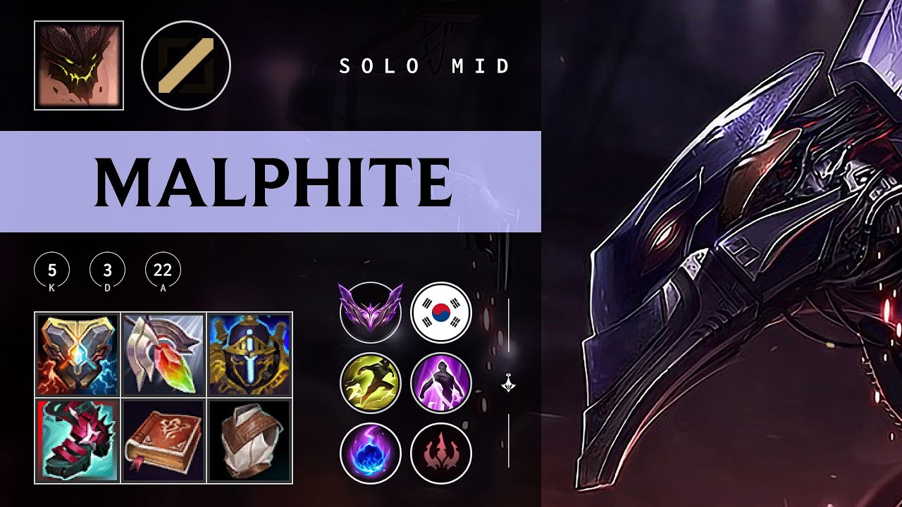 Malphite Mid vs Zed - KR Master Patch 25.24