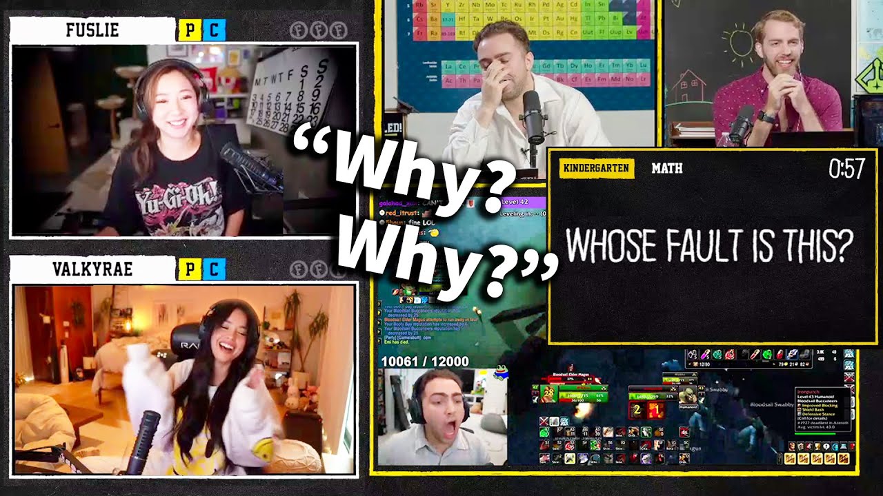 WoW questions in Schooled do Mizkif dirty - w/ Valkyrae, Fuslie, GIGADAVE