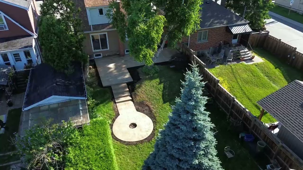 Stamped Concrete Fire Pit Pad & Steps | Durable & Stylish Outdoor Upgrade