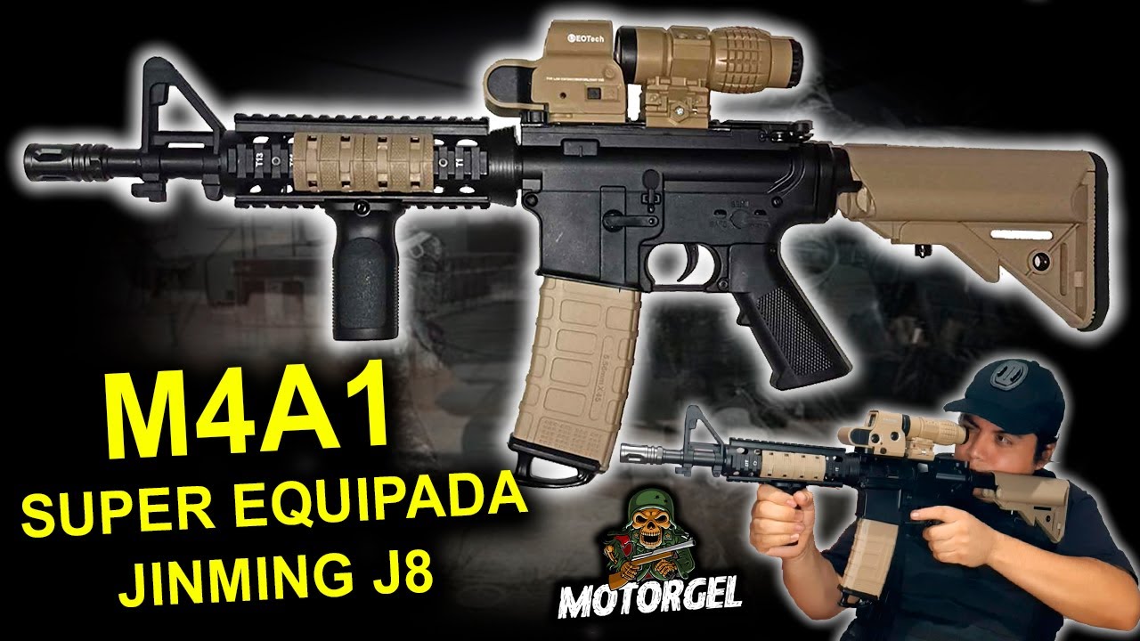 M4A1 Super Equipada Jinming gen8 - (Review, unboxing prueba Gel blasters)