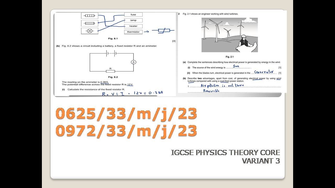0625/33/M/J/23|IGCSE Physics past paper|core