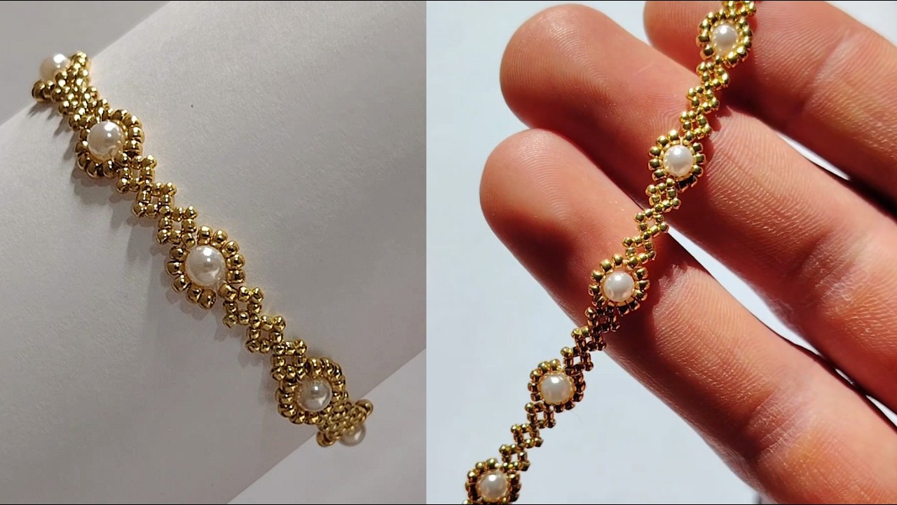 DIY beaded bracelet tutorial | step by step handmade bracelet at home