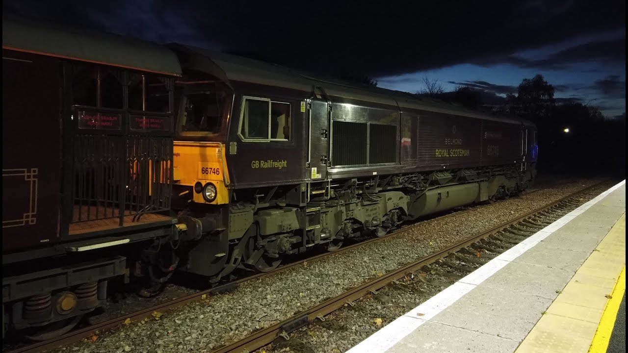 GB Railfreight 66746 (Pipe Major Iain Grant) 1Z80 at Invergordon & Tain (1st November 2025)