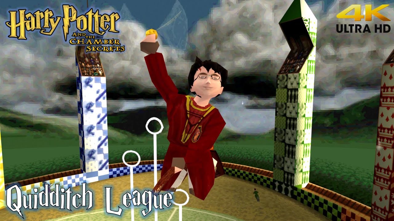 Harry Potter and the Chamber of Secrets PS1 'Quidditch League' Walkthrough (4K)
