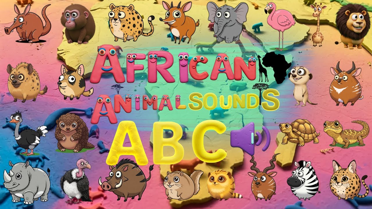 Wild African Animal Sounds ABC Song | Zoo Animals Alphabet | A to Z Safari Song! 🦁🌍