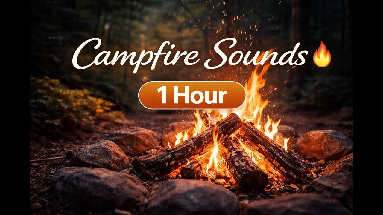 Campfire Sounds 🔥 Relaxing Fire Ambience 1 Hour | Fogata Relajante Sonidos de Fuego