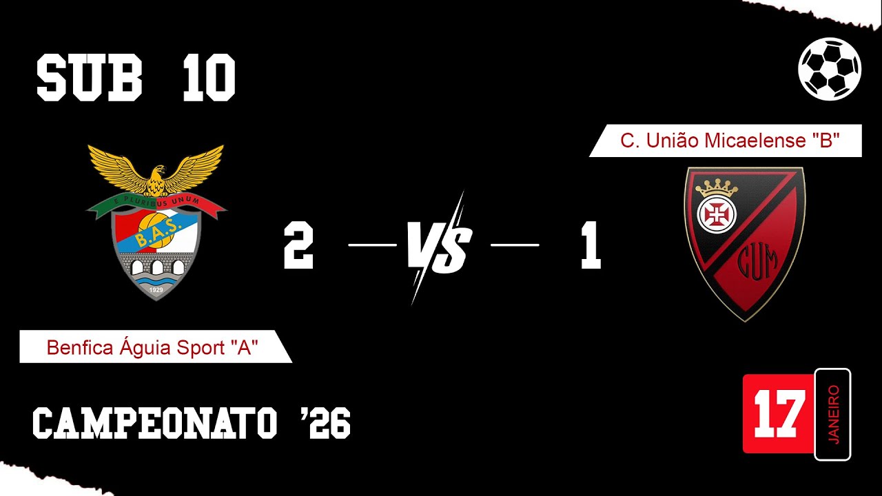 17-01-2026 Benfica Águia Sport "A" vs C. União Micaelense "B"