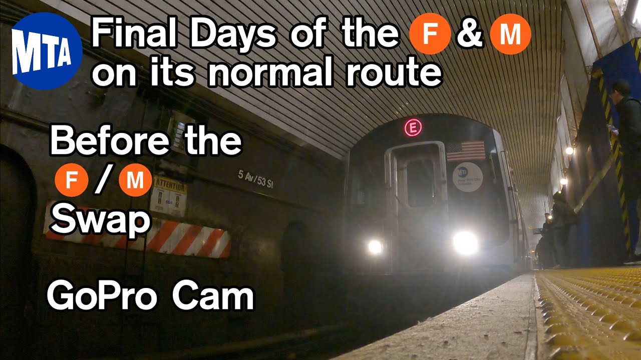 (GoPro Cam) MTA Final Days of the F/M Trains on its normal route (Before the F/M Swap)
