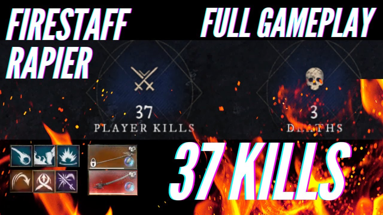 37 Kills OPR full gameplay | Firestaff rapier | New world PVP SEASON 4