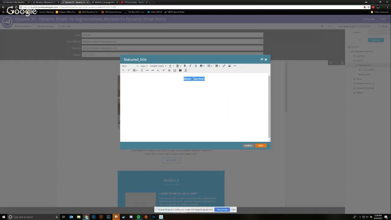 Marketo-Fu - Episode #37: Segmentations & Dynamic Emails