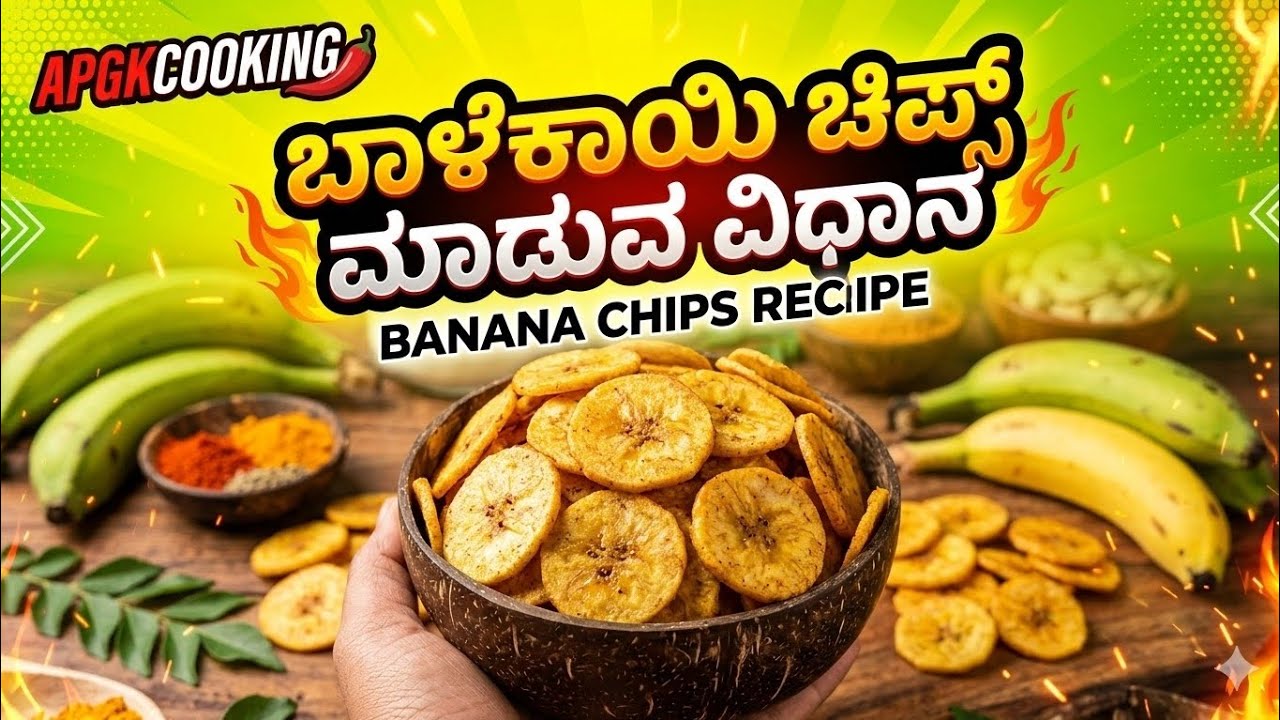 ಬಾಳೆಕಾಯಿ ಚಿಪ್ಸ್ ಮಾಡುವ ಸುಲಭ ವಿಧಾನ | Banana Chips Recipe