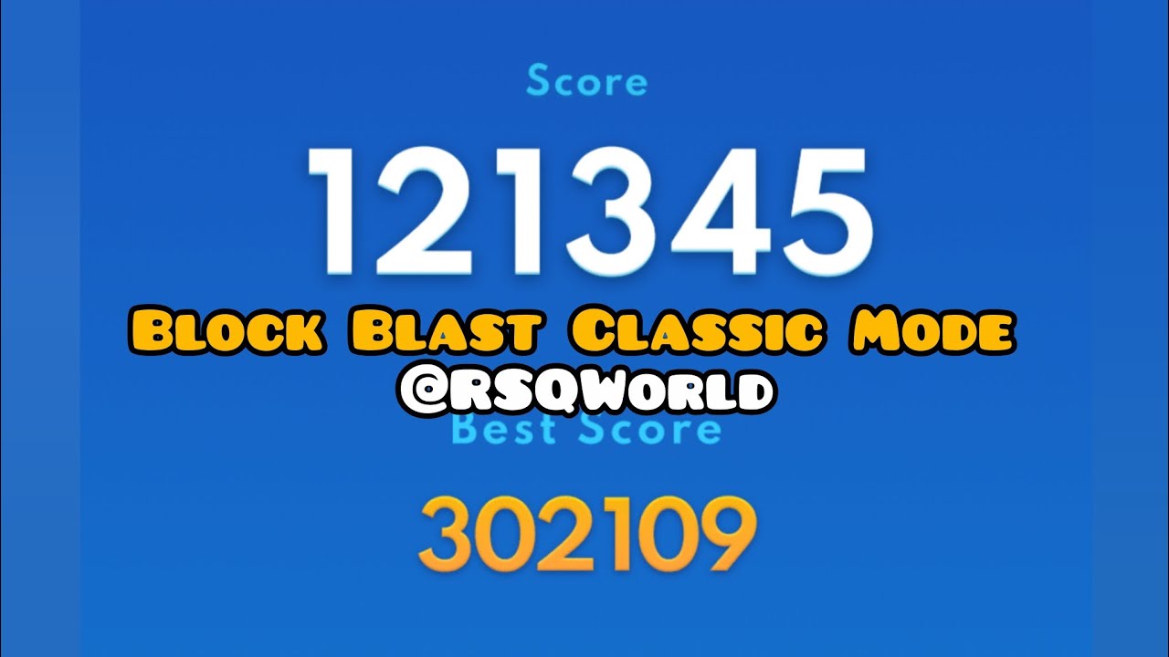 Block Blast Game Classic Mode New Best High score 