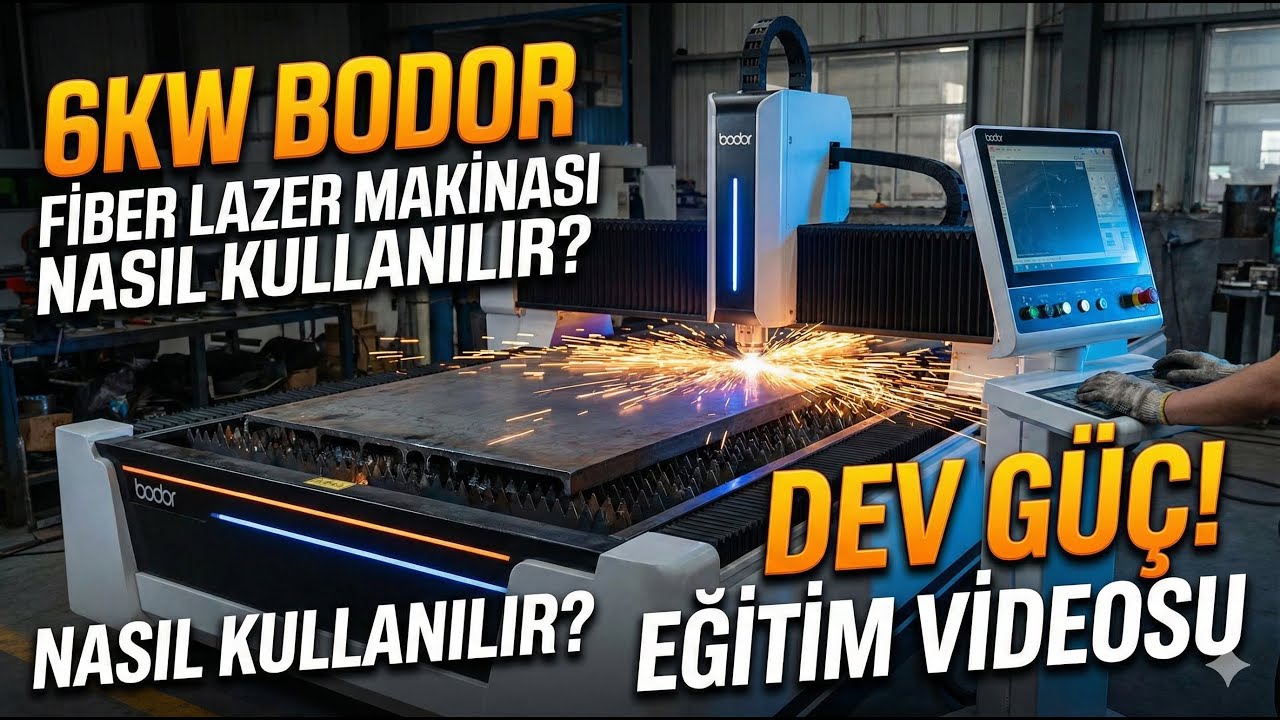 Bodor 6kW Fiber Lazer Nasıl Kullanılır? | Baştan Sona Lazer Kesim Rehberi (Uygulamalı)