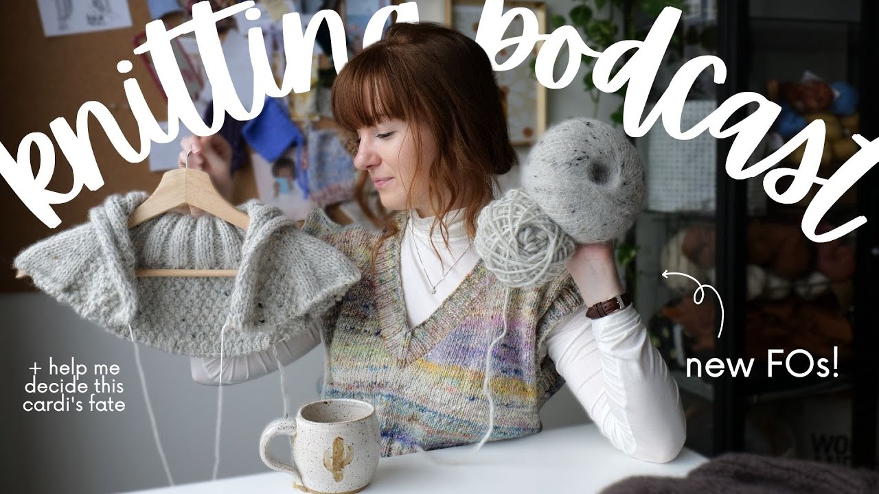 Well-Loved Knitting Podcast: Finally finished up my v-neck sweater + freshly caked skeins (006)