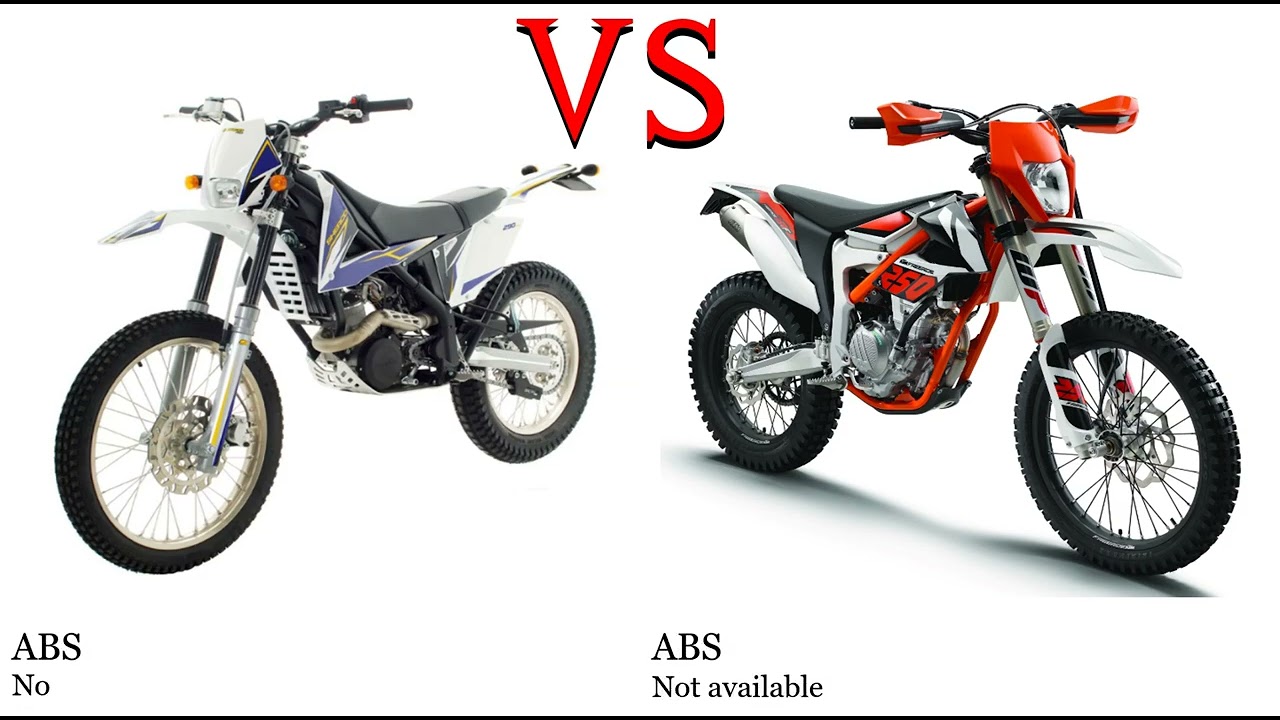 Sherco X Ride 125 vs KTM Freeride 250 Test specification comparison