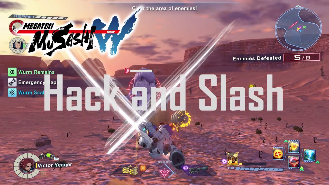 『メガトン級ムサシW（ワイアード）』ゲームプレイトレーラー