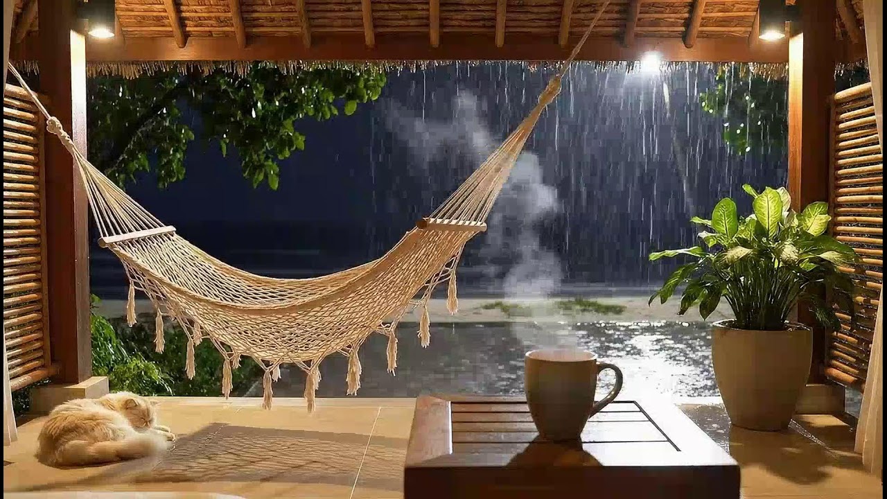 🌧️ Deep Sleep: Heavy Tropical Rain Sounds on the Roof for Relaxation and Study Focus 