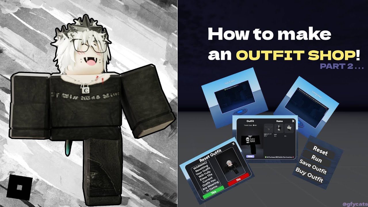 How To Make An Outfit Shop Game In ROBLOX Studio Part 2 (Completed)