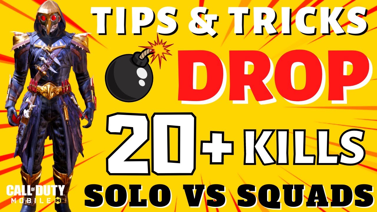 HOW TO GET 20+ KILLS IN EVERY SOLO VS SQUADS | COD MOBILE BATTLE ROYALE TIPS & TRICKS!!!