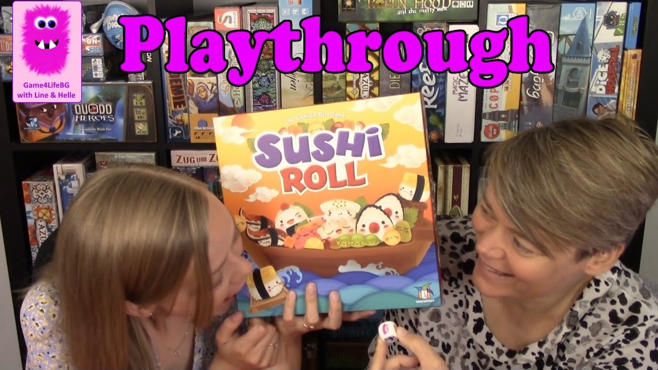 Sushi Roll, Playthrough & First Impression (In English, dice game, board game, family game)