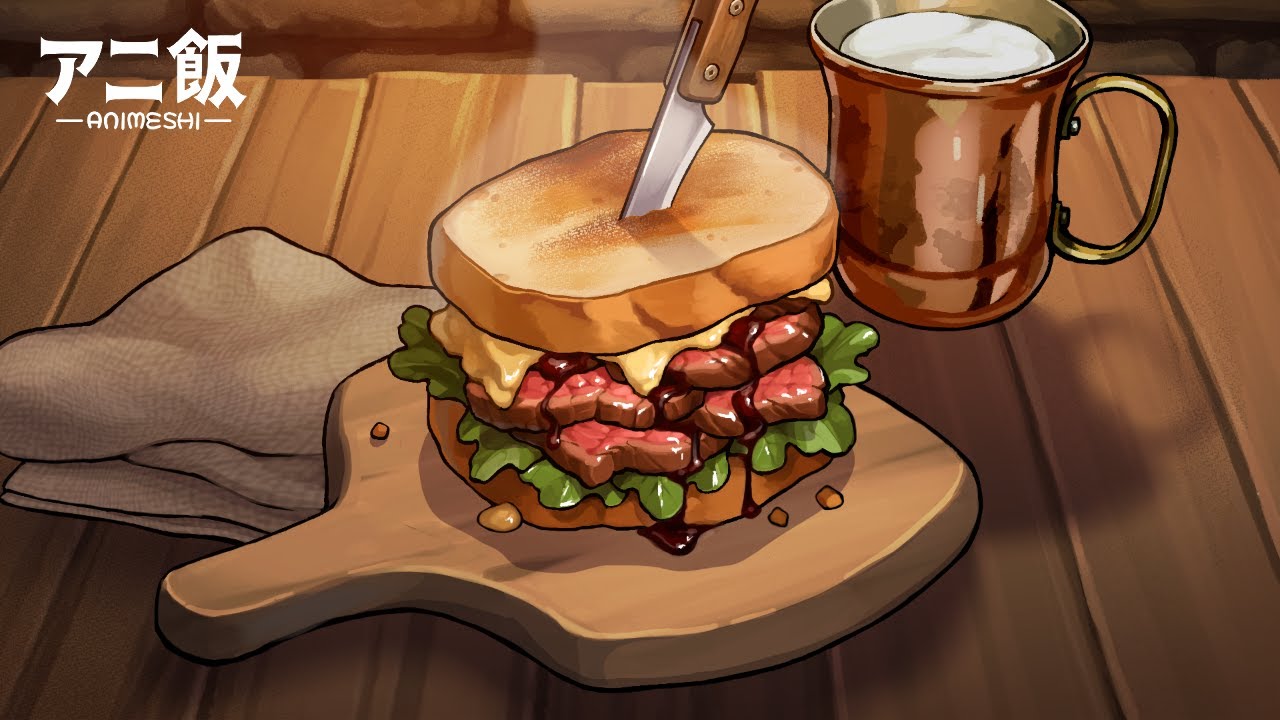 【アニメ飯08】異世界ひとり飯｜ジビエ｜山小屋｜ASMR｜環境音【異世界ケルトBGM】