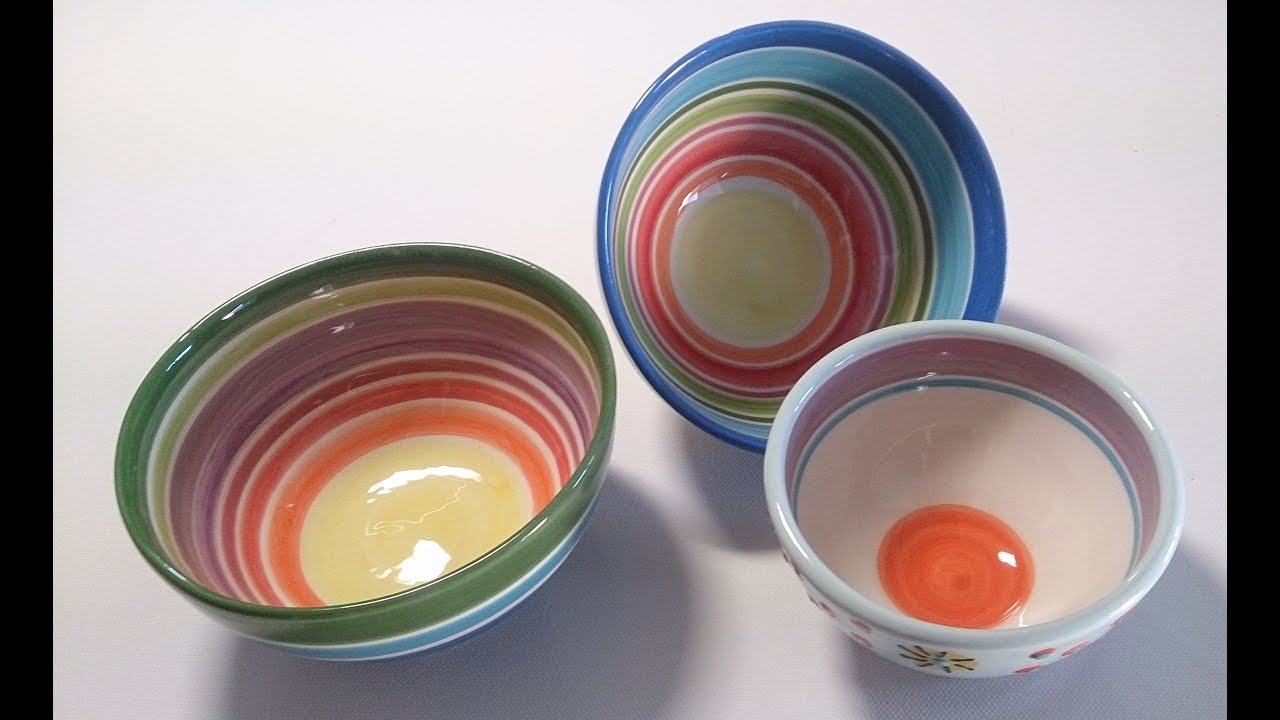 43. How to make ceramic bowl- slab method - without a pottery wheel-step by  step in real time