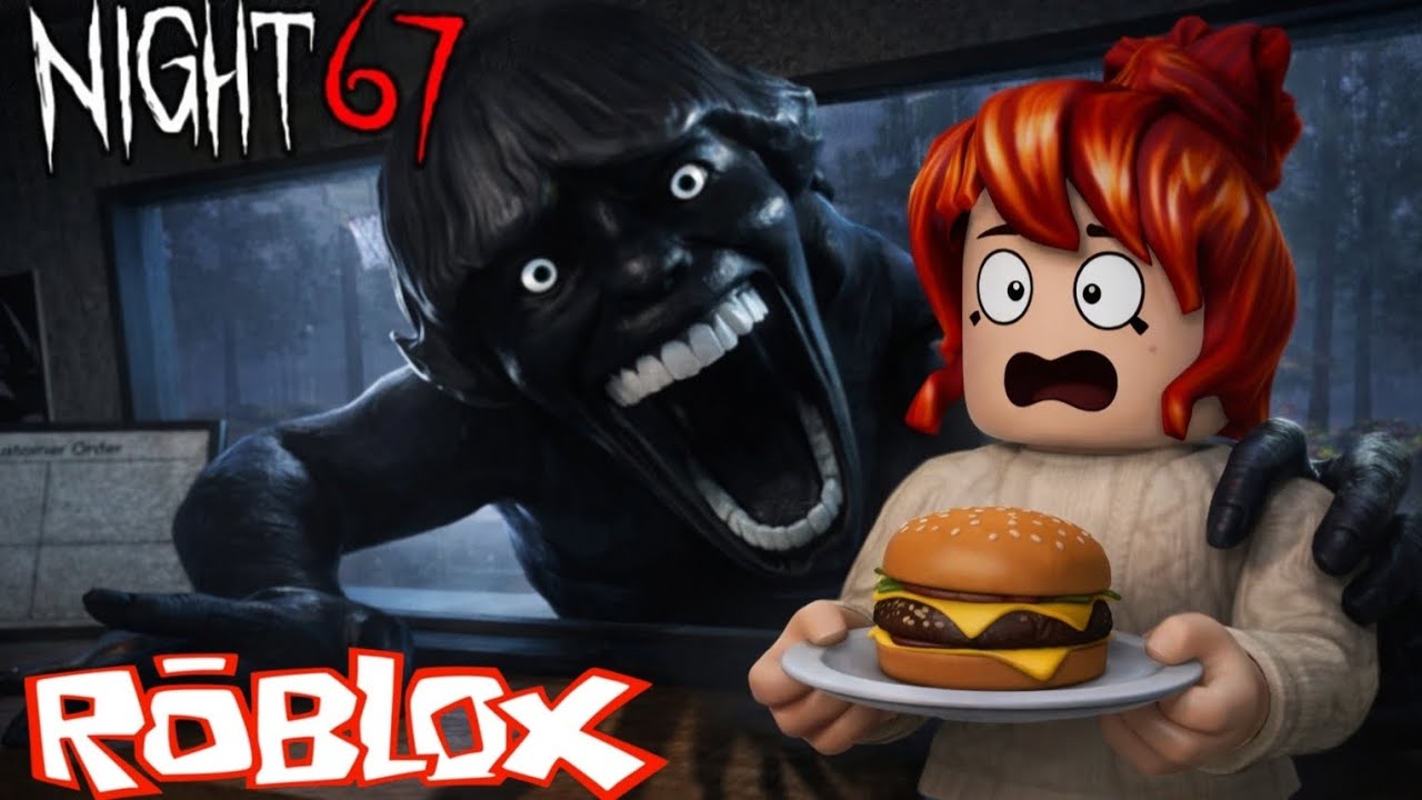 TRABALHEI NA HAMBURGUERIA ASSUSTADORA NO ROBLOX * Noite 67 horror*