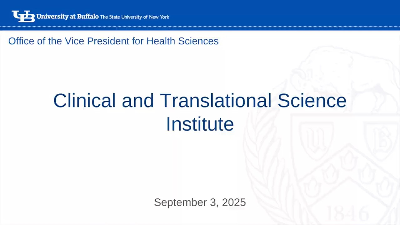UB Health Sciences: Clinical and Translational Science