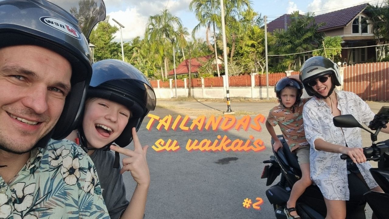 Tailandas su vaikais | Motoroleriai ir Mai Khao Beach