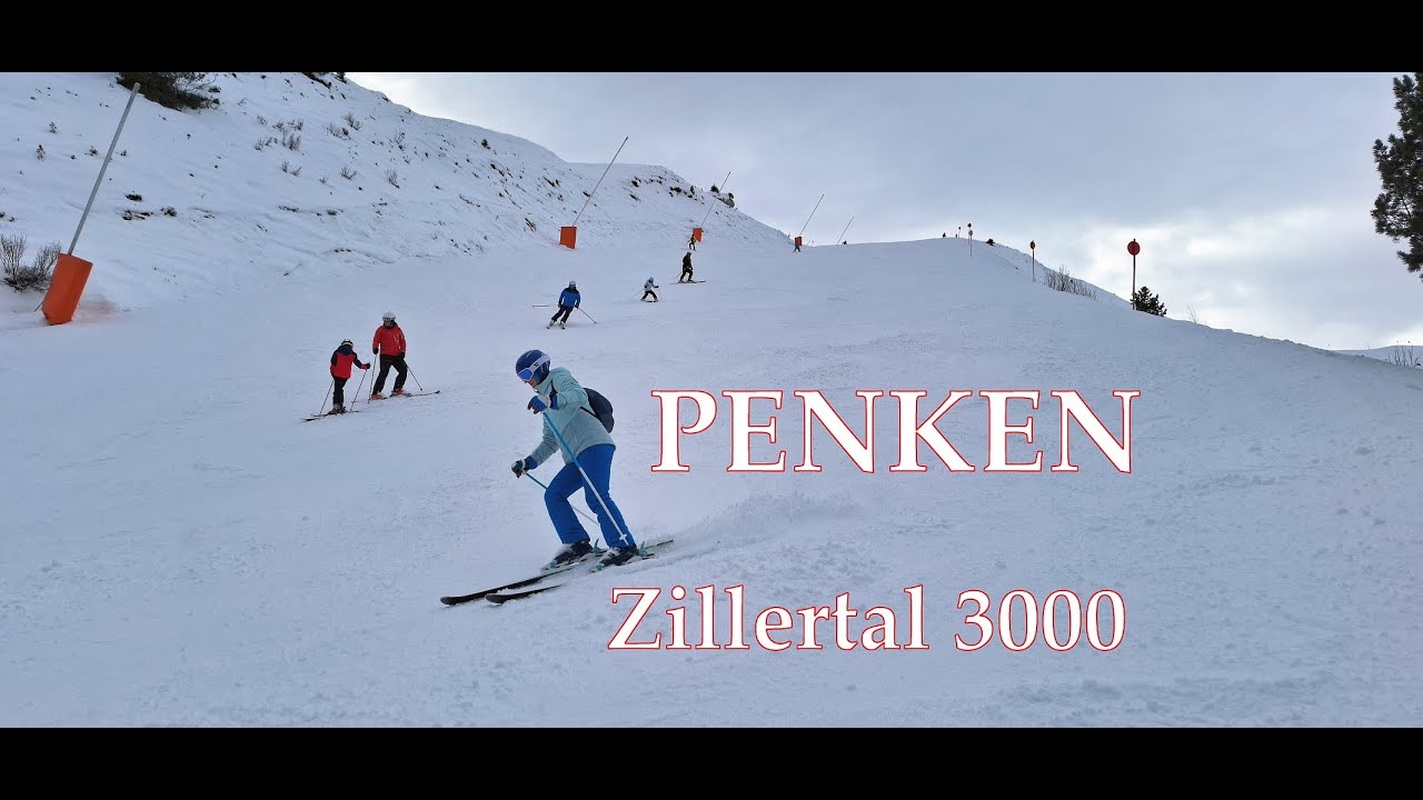 Penken Ski Resort, długa ładna widokowa trasa narciarska 66. Zillertal Mayrhofen Tyrol Alpy Austria.