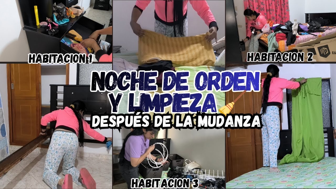 NOCHE de LIMPIEZA Y ORGANIZACIÓN🧹🫧 DESPUÉS DE LA MUDANZA🏠HASTA LA MADRUGADA🕓🫩😴