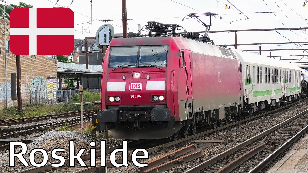 Tog på Roskilde station / Trains at Roskilde station (27/07/2024)