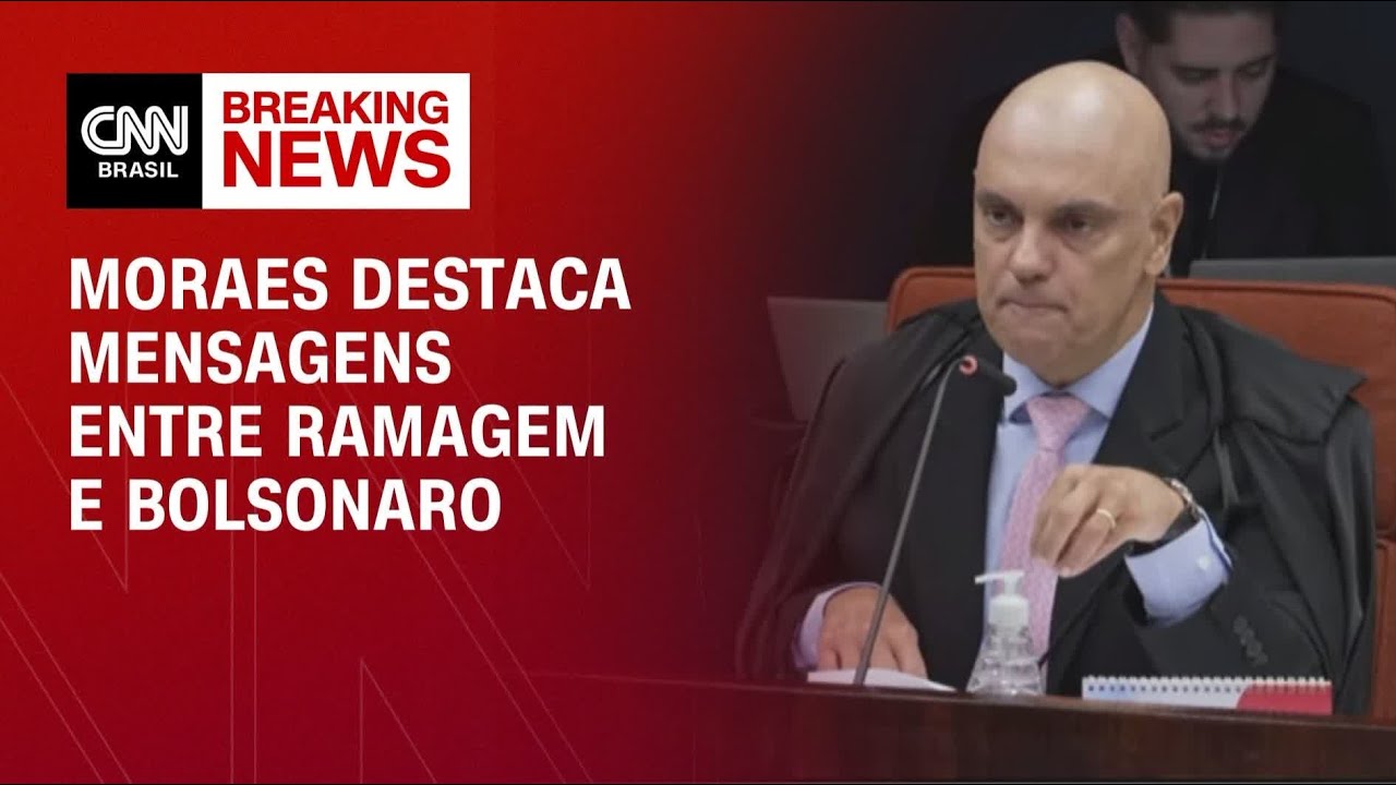 Moraes destaca troca de mensagens entre Ramagem e Bolsonaro | LIVE CNN