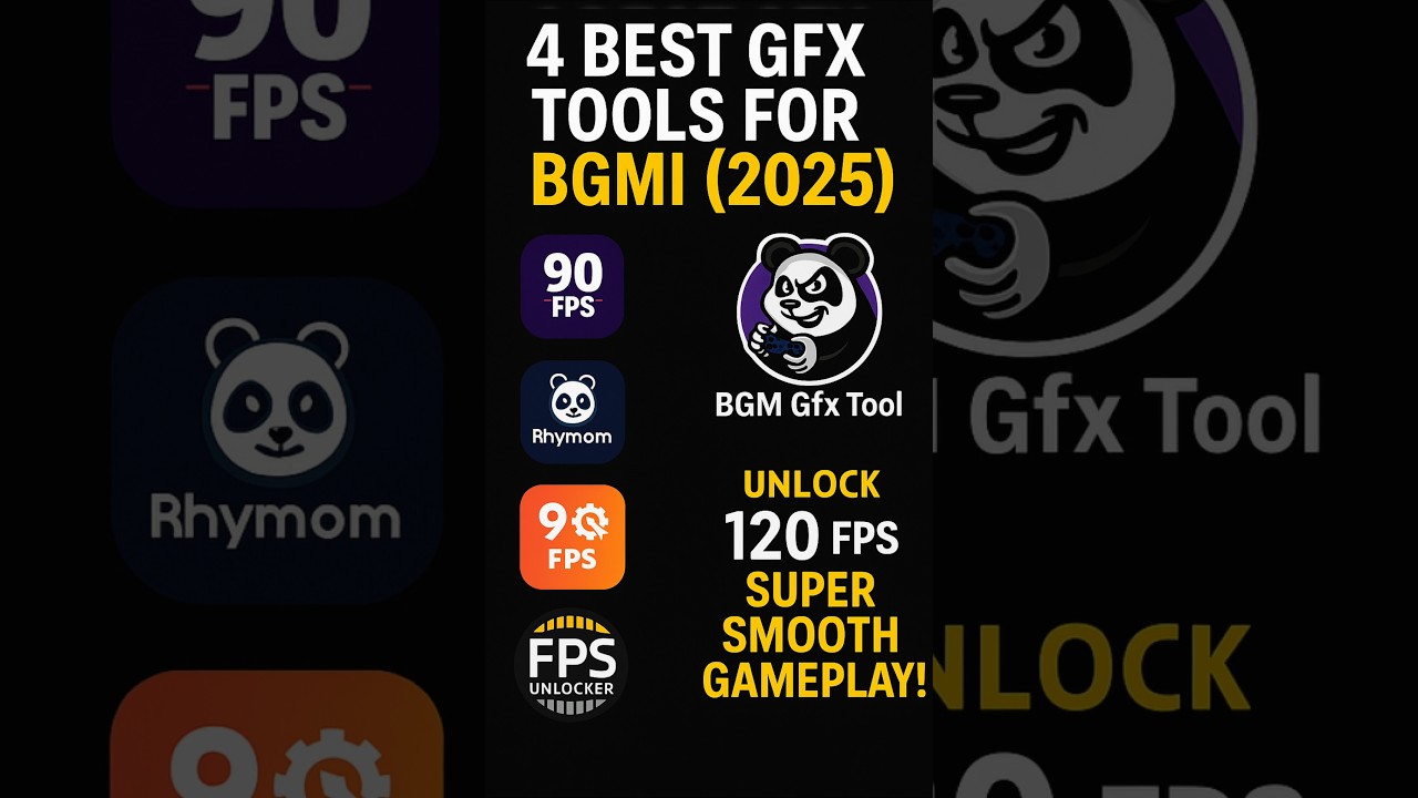 🔥 4 Best GFX Tools for BGMI (2025) 🚀 | Unlock 120 FPS ⚡ Super Smooth Gameplay! 🎮