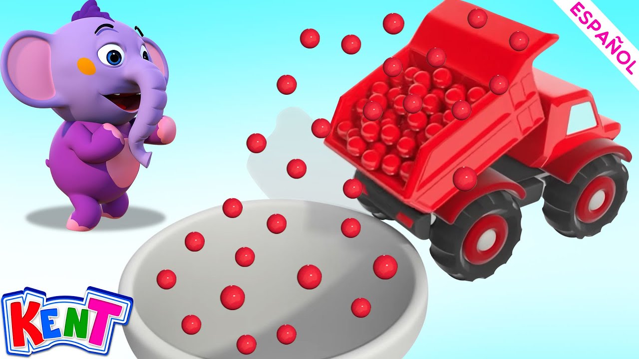 Aprende colores con pelotas de camión ⚽ | Aprendizaje Preescolar | Learn Colors | Kent el elefante