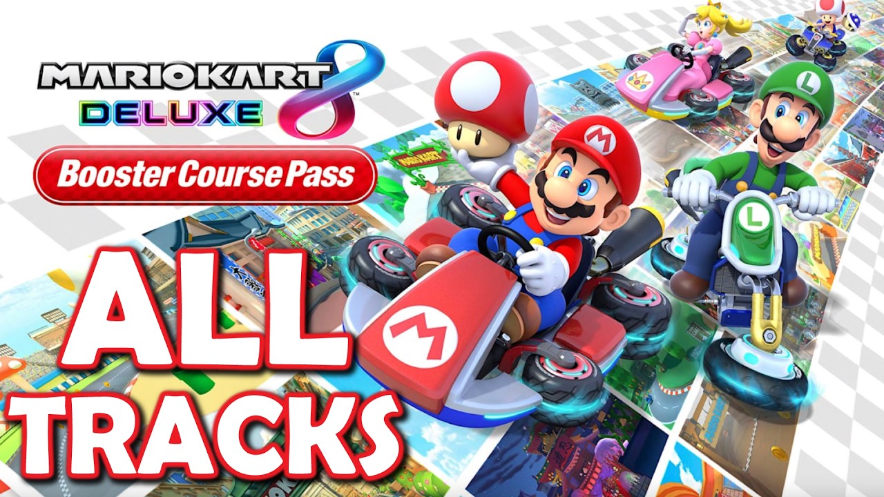 Mario Kart 8 Deluxe - ALL DLC TRACKS!! (Wave 1-6) [2-PLAYERS with 30-Second Head-Start!!]